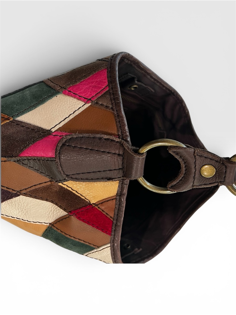 Vintage Lucky Brand Multicolor Patchwork Shoulder Bag - Picture 4 of 10